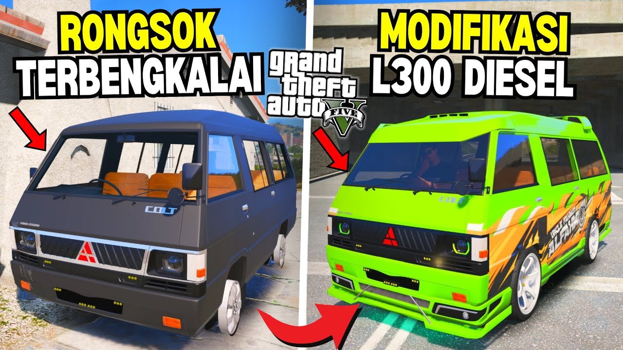 Aku Menemukan Mobil L300 Diesel Langka Rongsok Terbengkalai di Kota - GTA 5 MOD