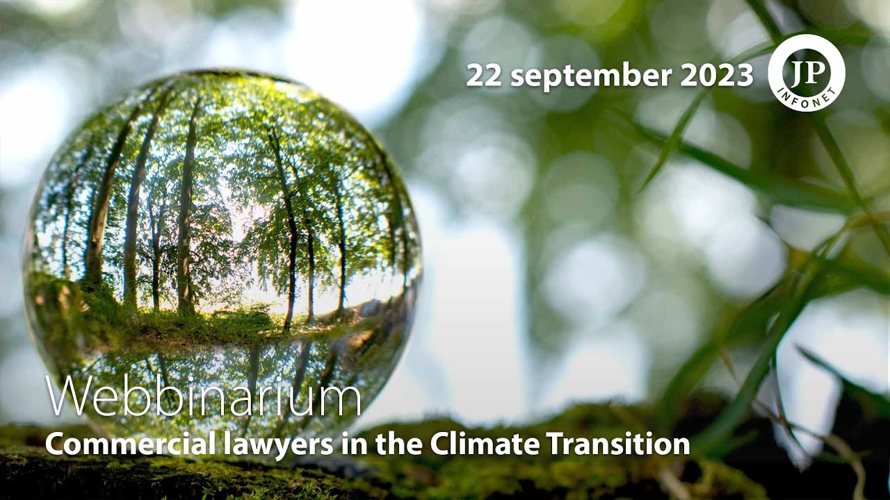 JP Infonet | Webinar – Commercial lawyers in the Climate Transition