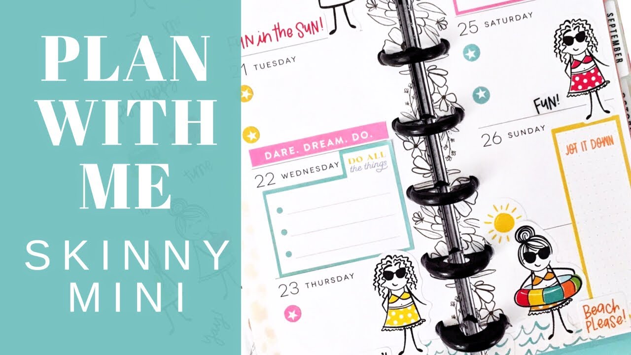 PLAN WITH ME | SKINNY MINI Happy Planner | Brights & Stick Girls