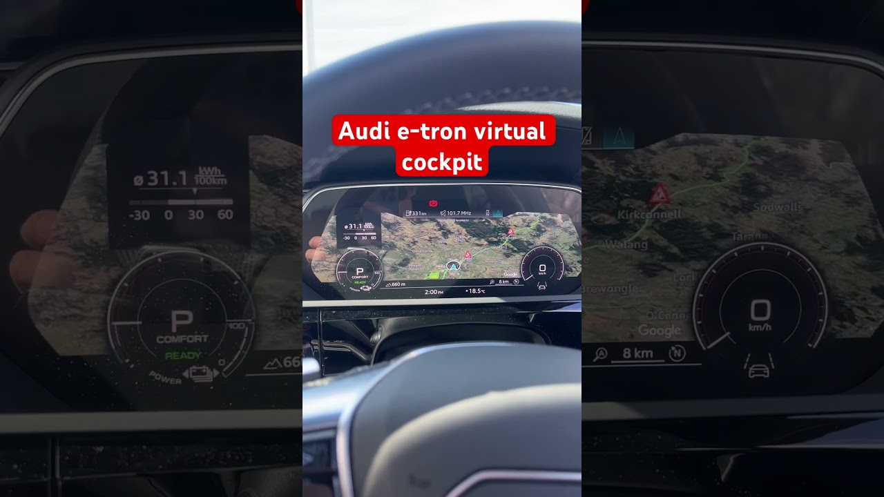 Audi e-tron virtual cockpit with Google Maps 🤯