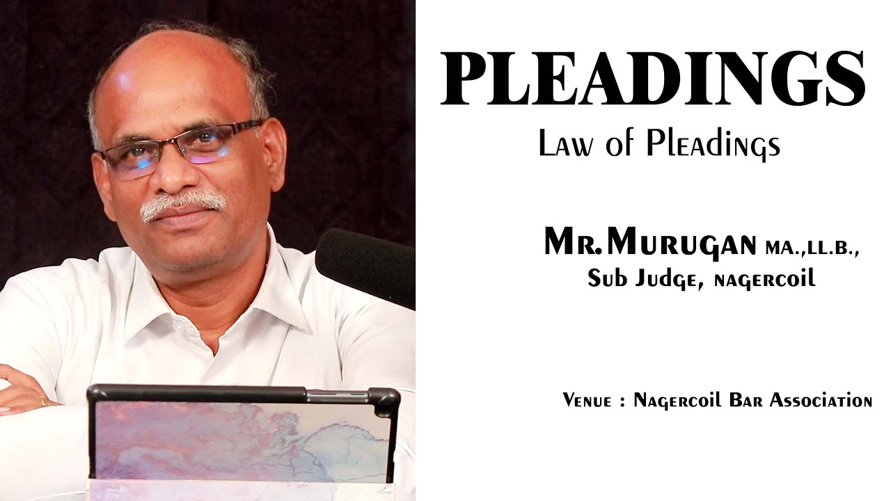 #judge | Law of Pleadings class by Sub Judge Mr.Murugan, Sub Judge at Nagercoil