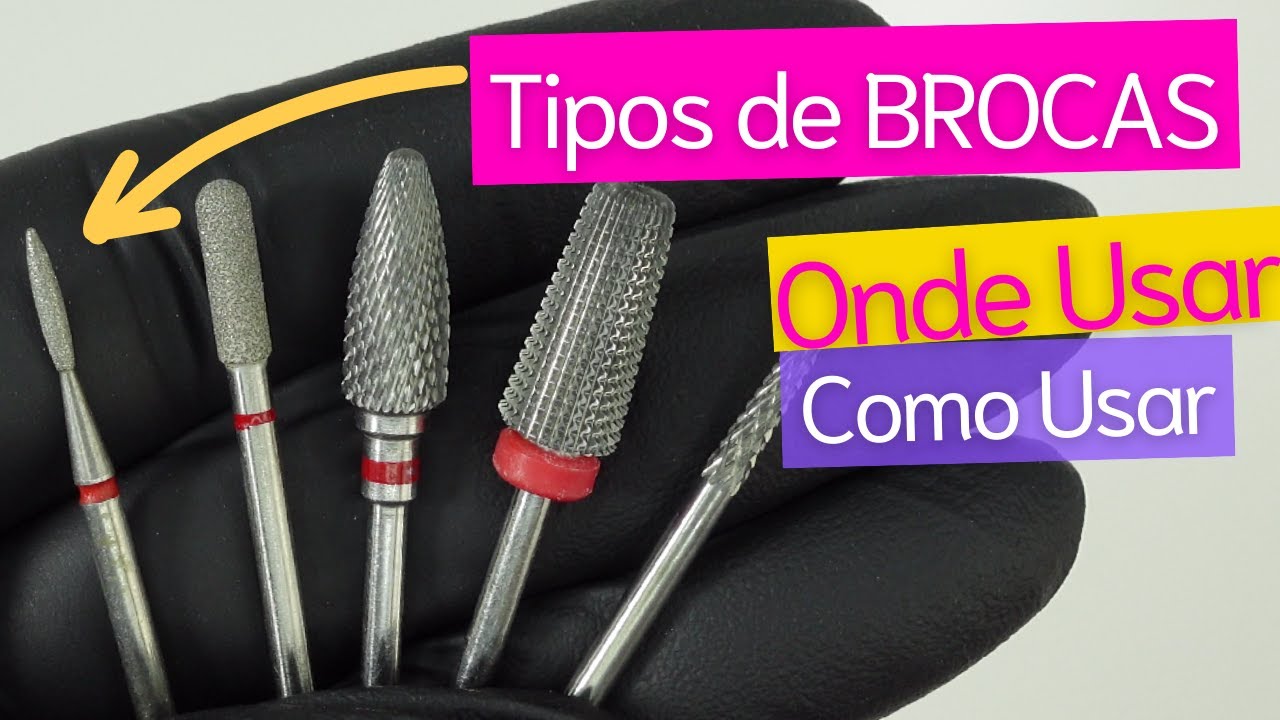 Tipos de Brocas - Como Usar e Onde Usar as Brocas no Alongamento l Mundo Nails