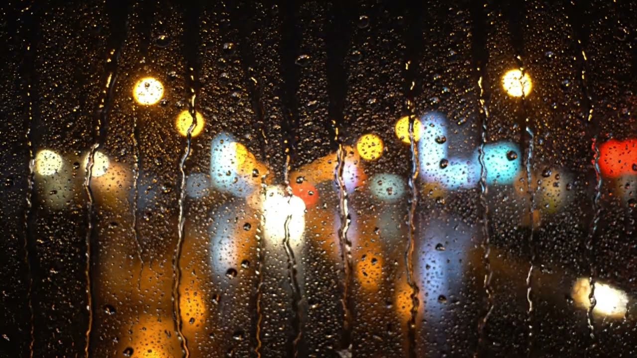 Rain on Window at Night with City Lights 🌧️ Relaxing Rain Sounds for Sleep, Study & Deep Focus