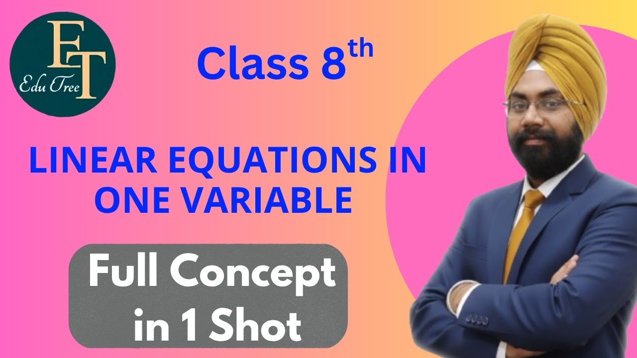 Linear Equations in One Variable Class 8 | Complete Concept + Important Questions | NCERT