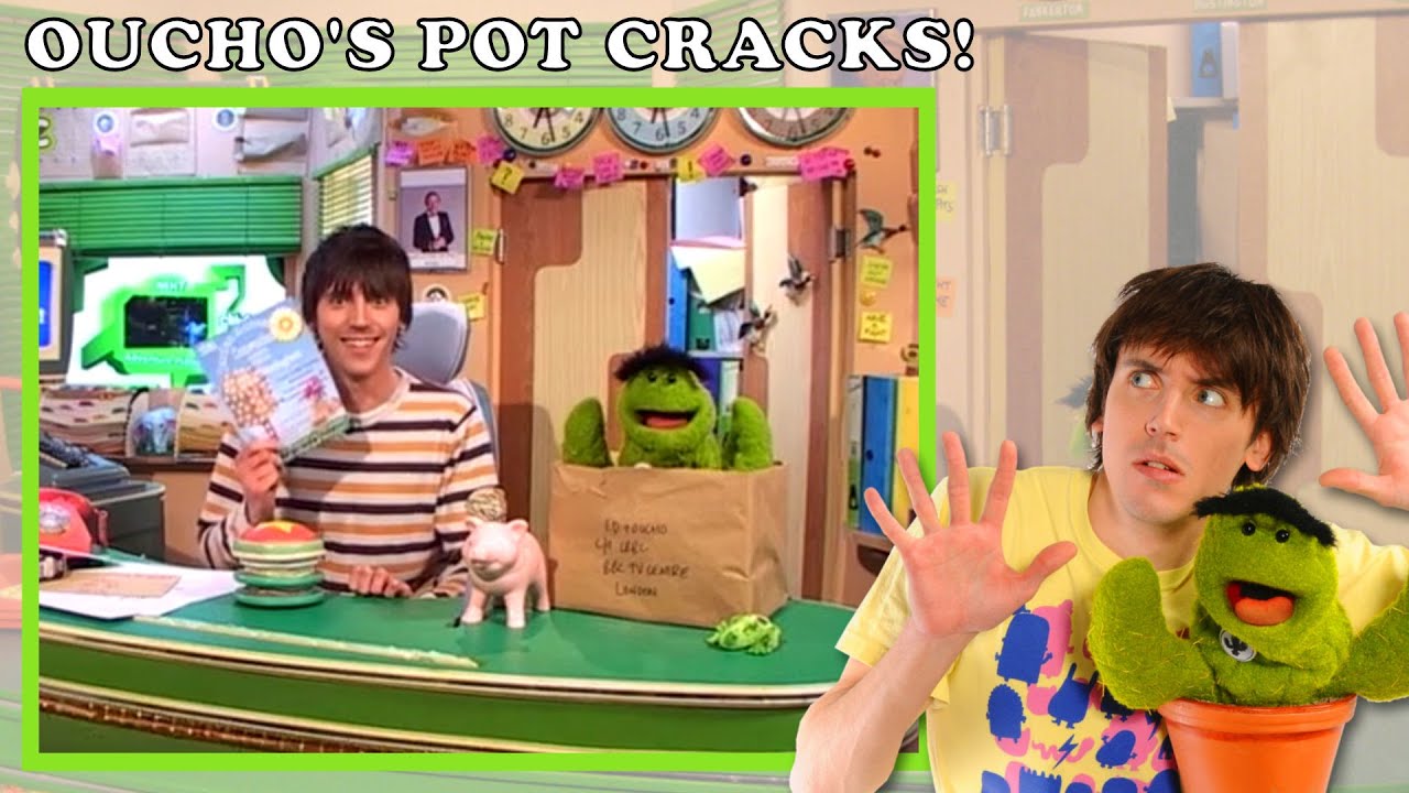 Ed and Oucho in the CBBC Office - Oucho's Pot Cracks
