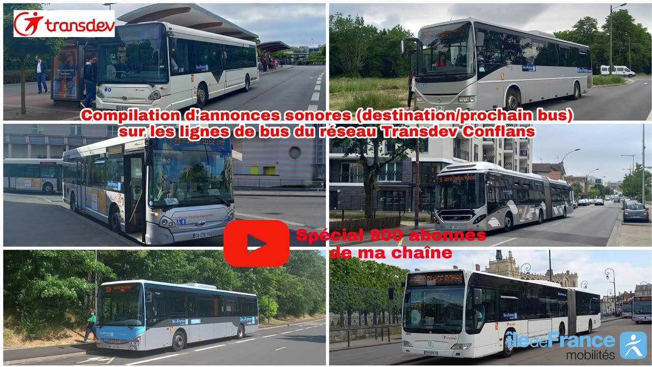 Spécial 900 abonnés : [Transdev Conflans] Compilation d'annonces sonores (destination/prochain bus)