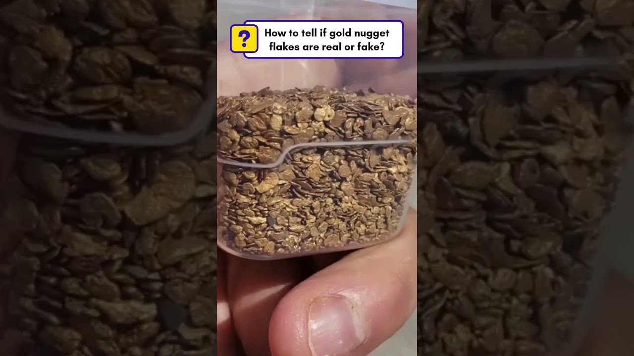 How to tell if gold nugget flakes are real or fake? #shortsvideo #shorts