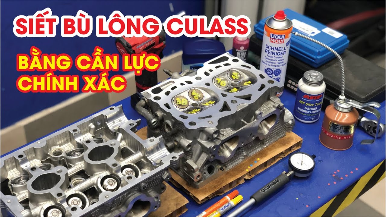 Siết bù lông Culasse động cơ xe đua EJ257 800 mã lực