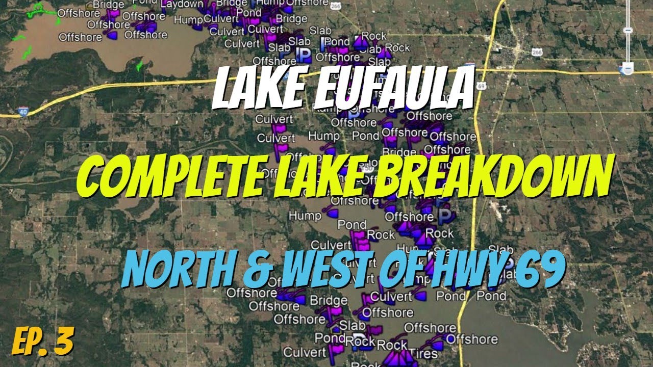 Lake Eufaula Oklahoma - NW Section- Full Lake Breakdown Series!!!  (Ep. 3)