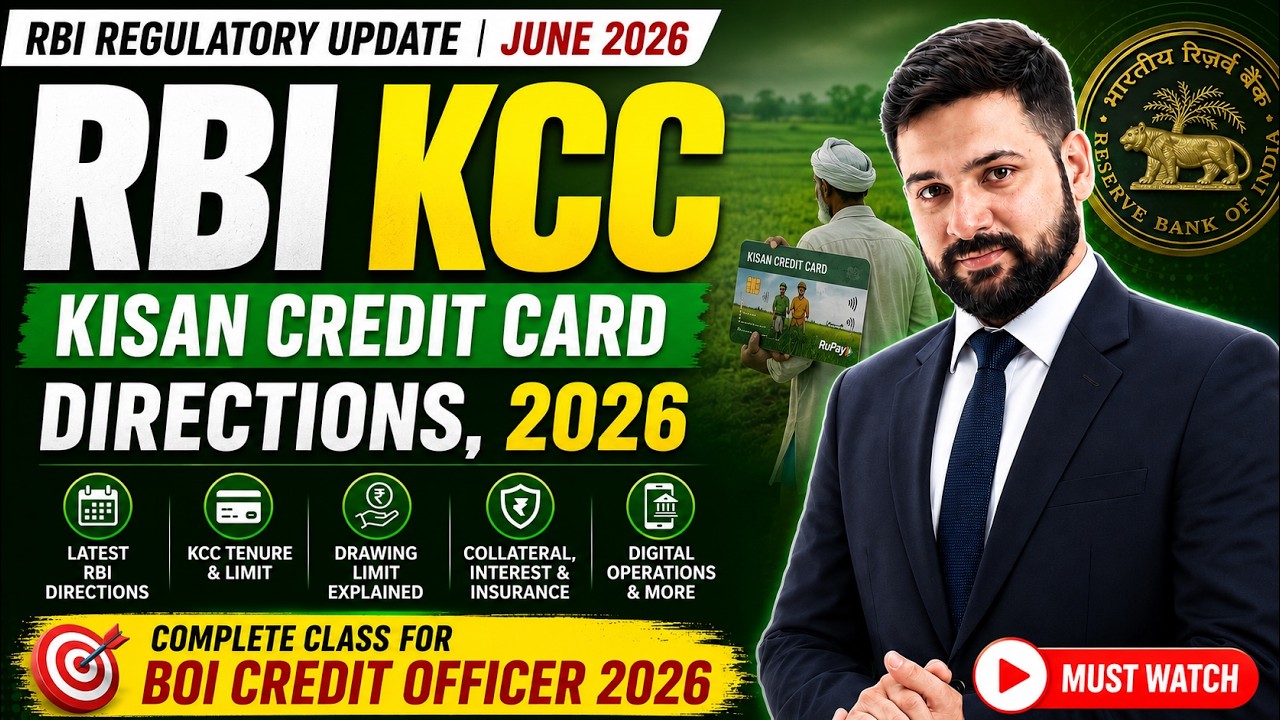 RBI Kisan Credit Card (KCC) Directions 2026 | Bank of India Credit Officer 2026 | RBI Circular