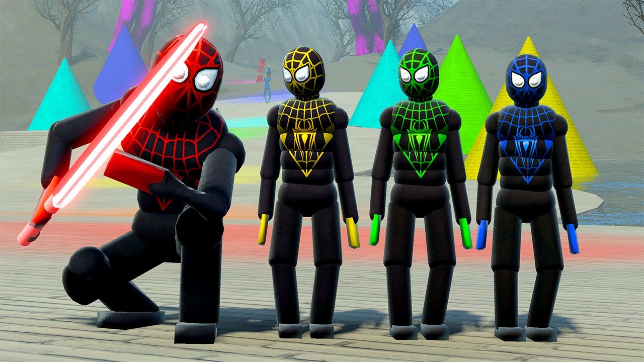 SPIDER-MAN GAME GAMEPLAY MILES MORALES | Epic Lightsaber Ragdoll Physics!