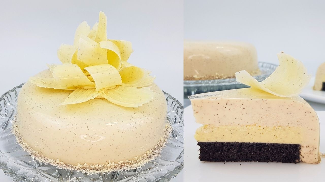 Vanilla Mousse Cake - No Added Sugar Entremet Recipe