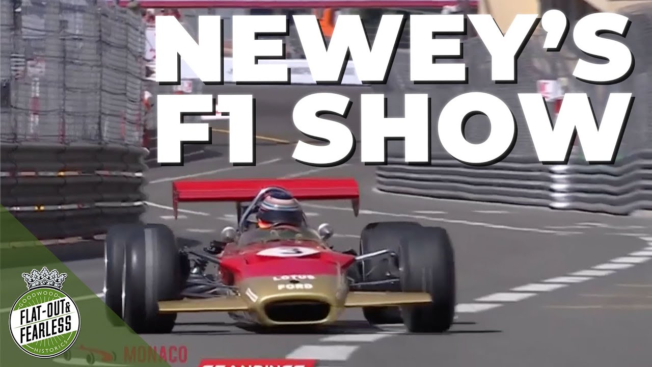 Adrian Newey races F1 Lotus 49 at Monaco
