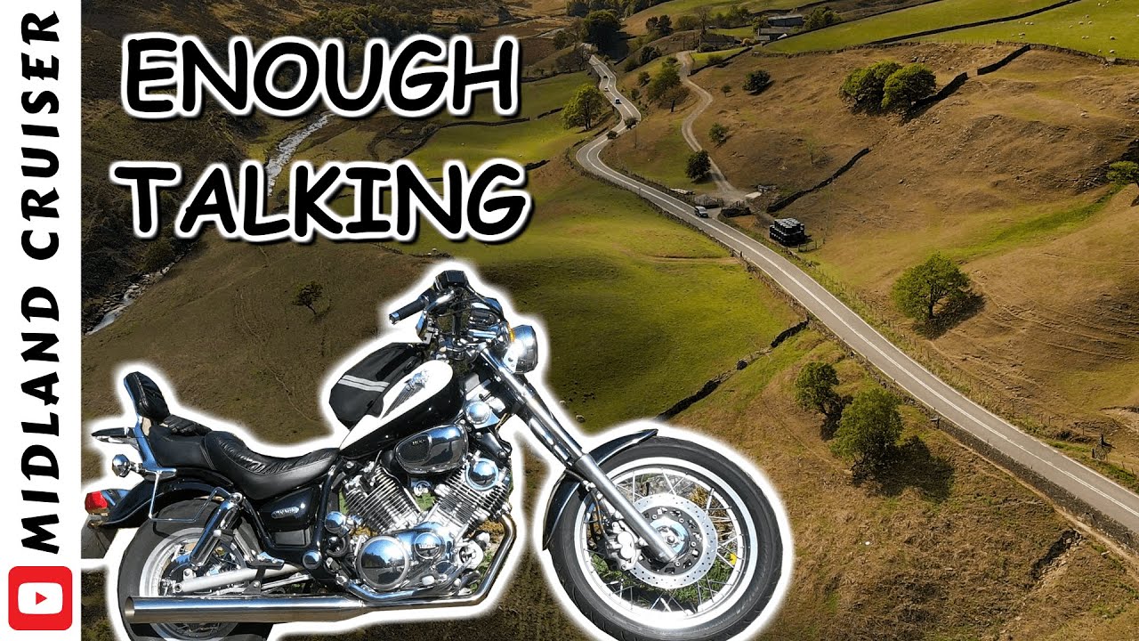 YAMAHA VIRAGO 1100 SOUND 4K | SNAKE ROAD UK | NO TALK | NO MUSIC | Beautiful biking road UK