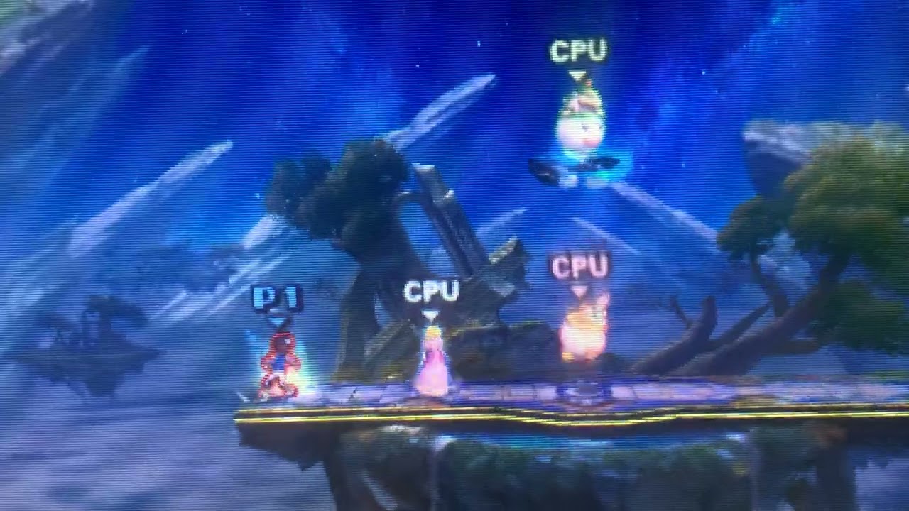 Super Smash Bros 3DS, Mii T.20 & Peach VS Bowser Jr. Team 7/8
