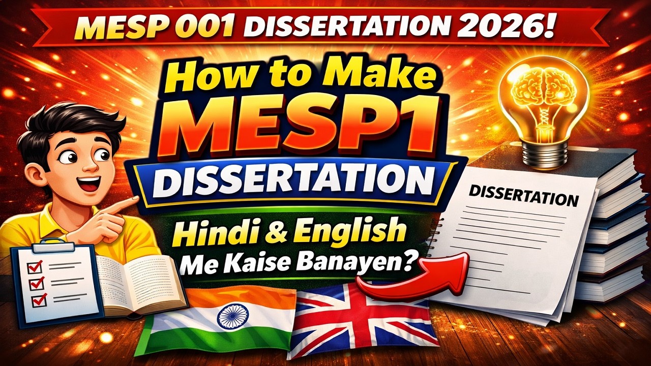 mesp1 dissertation 2026 | How to make mesp 001 dissertation | mesp1 project 2026 kaise banayen