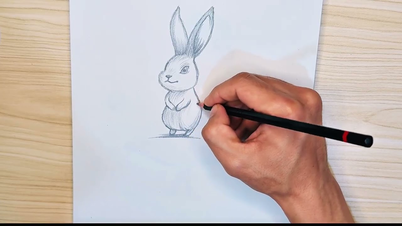🐰 “Easy Rabbit Drawing Tutorial — Cute Bunny Step by Step!”