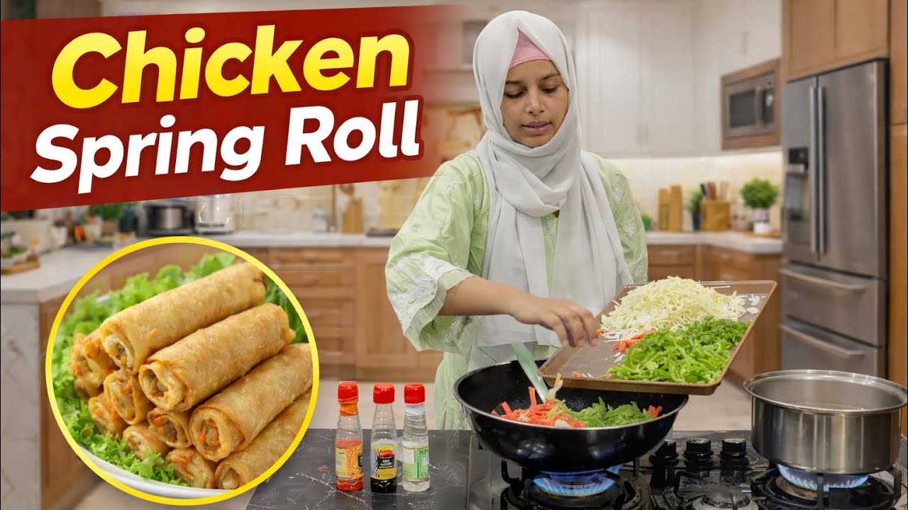 Ramadan Special Chicken Spring Roll Recipe | Maria Bilal