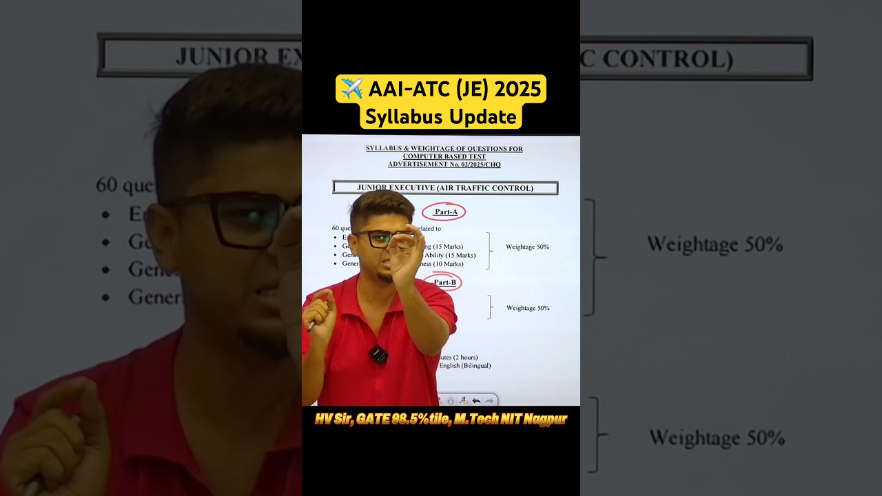 AAI-ATC 2025 Syllabus BREAKDOWN | Latest Update! By HV Sir #atc2025 #atcsyllabus #aaiatc2025