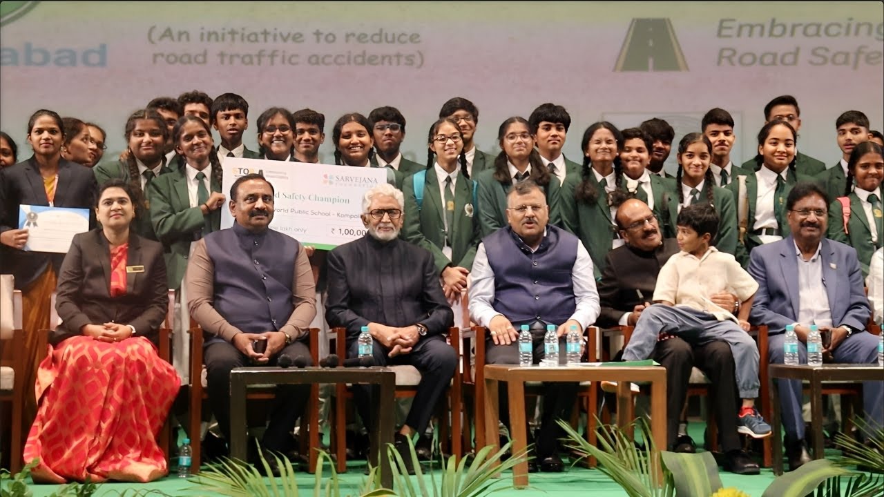 ROAD SAFETY CHAMPION AWARD - 1ST PRIZE BAGGED BY DELHI WORLD PUBLIC SCHOOL, KOMPALLY, HYDERABAD.