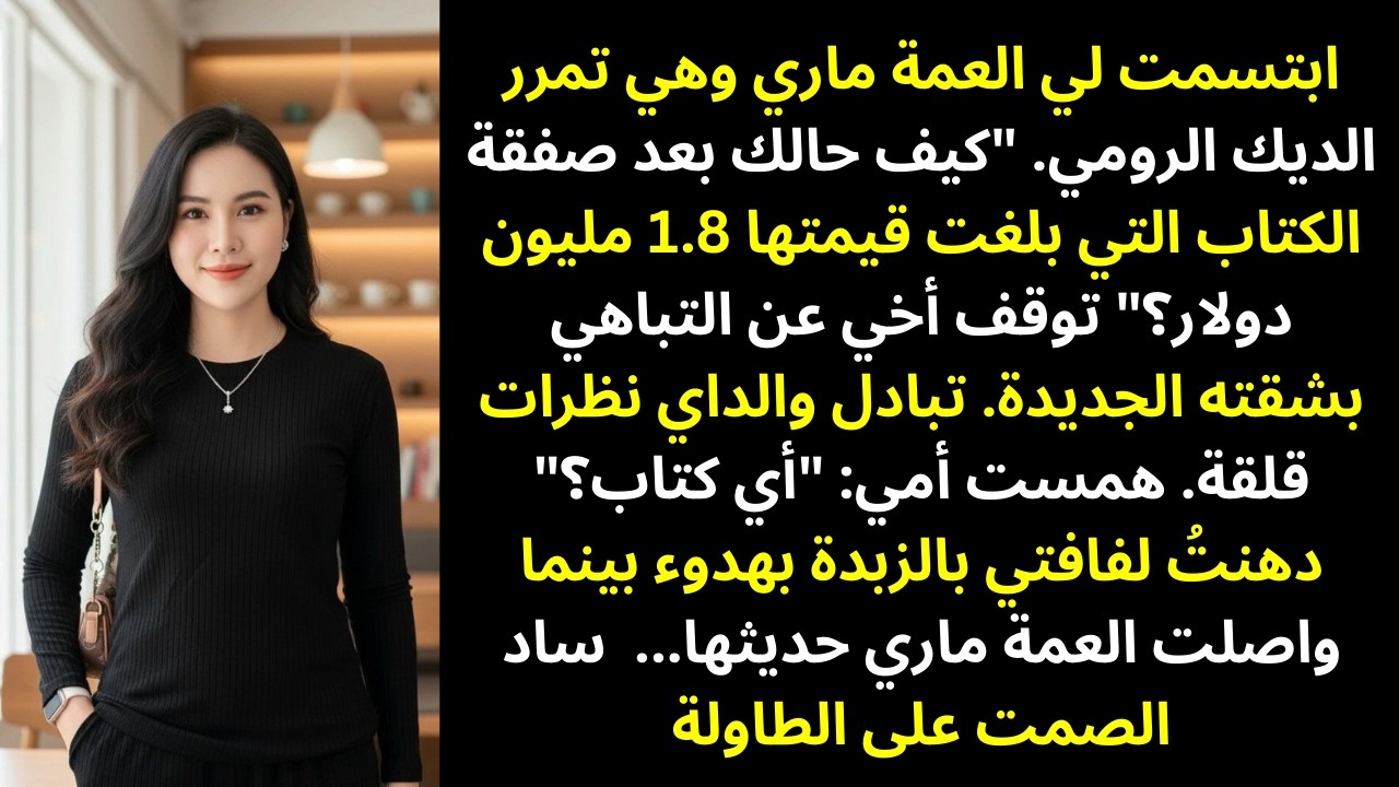 في عشاء عيد الشكر، سألت عمّتي ماري عن «عقد كتابي بقيمة 1.8 مليون دولار»… فصمت والداي