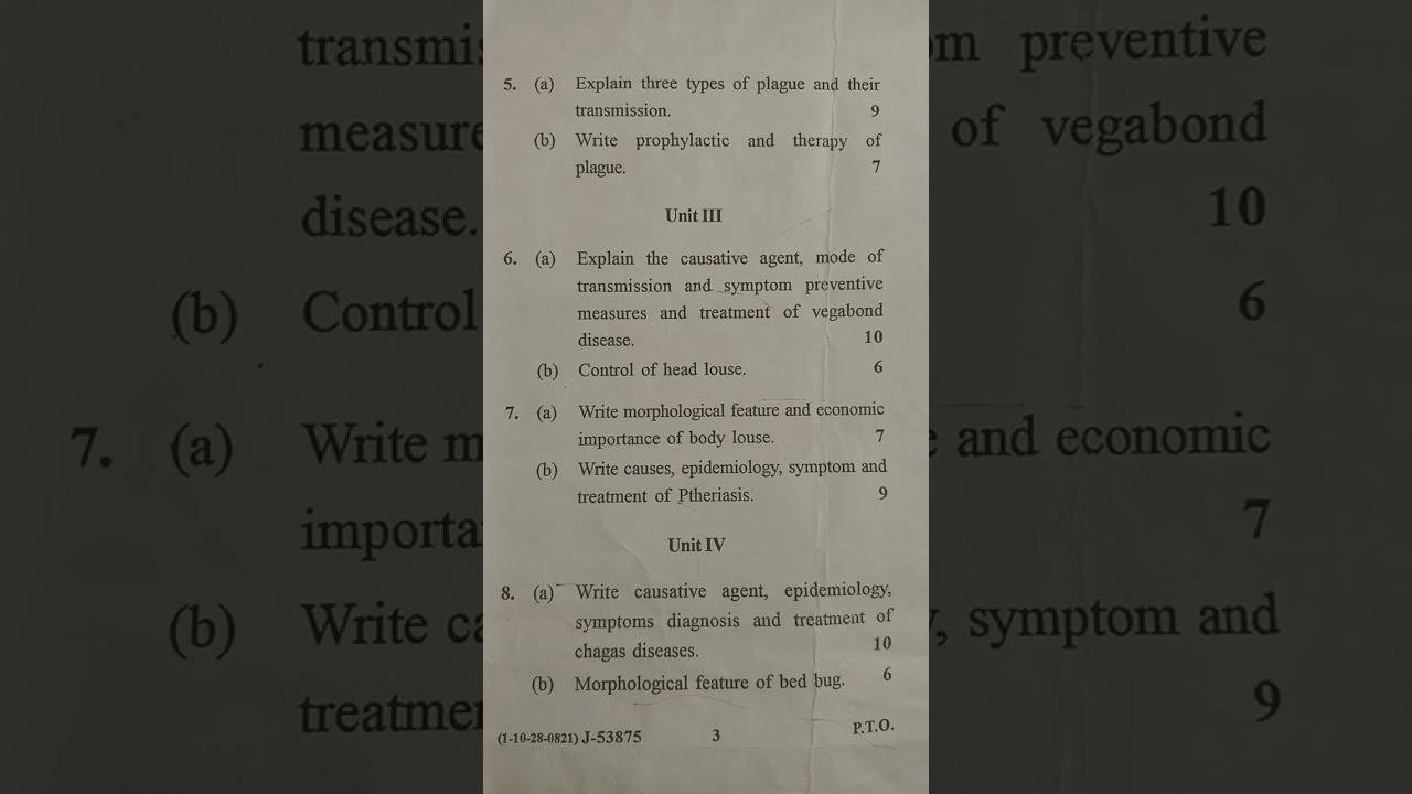 2021ii Insect vector and disease-II  #importantquestions #pyp