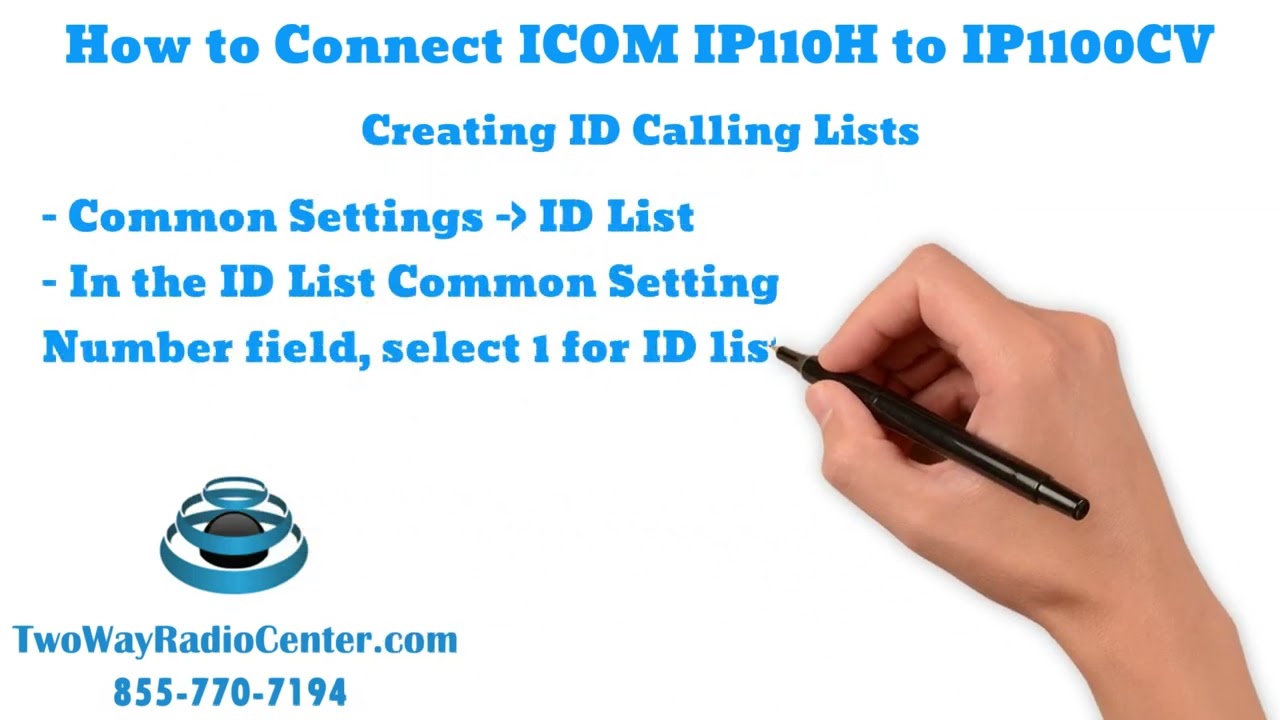 How to Connect ICOM IP110H to IP1100CV