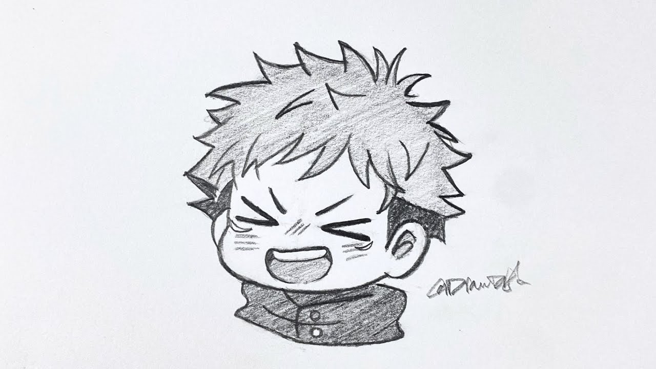 How To Draw Yuji Itadori Cute | Step By Step | Jujutsu Kaisen | Easy Drawing