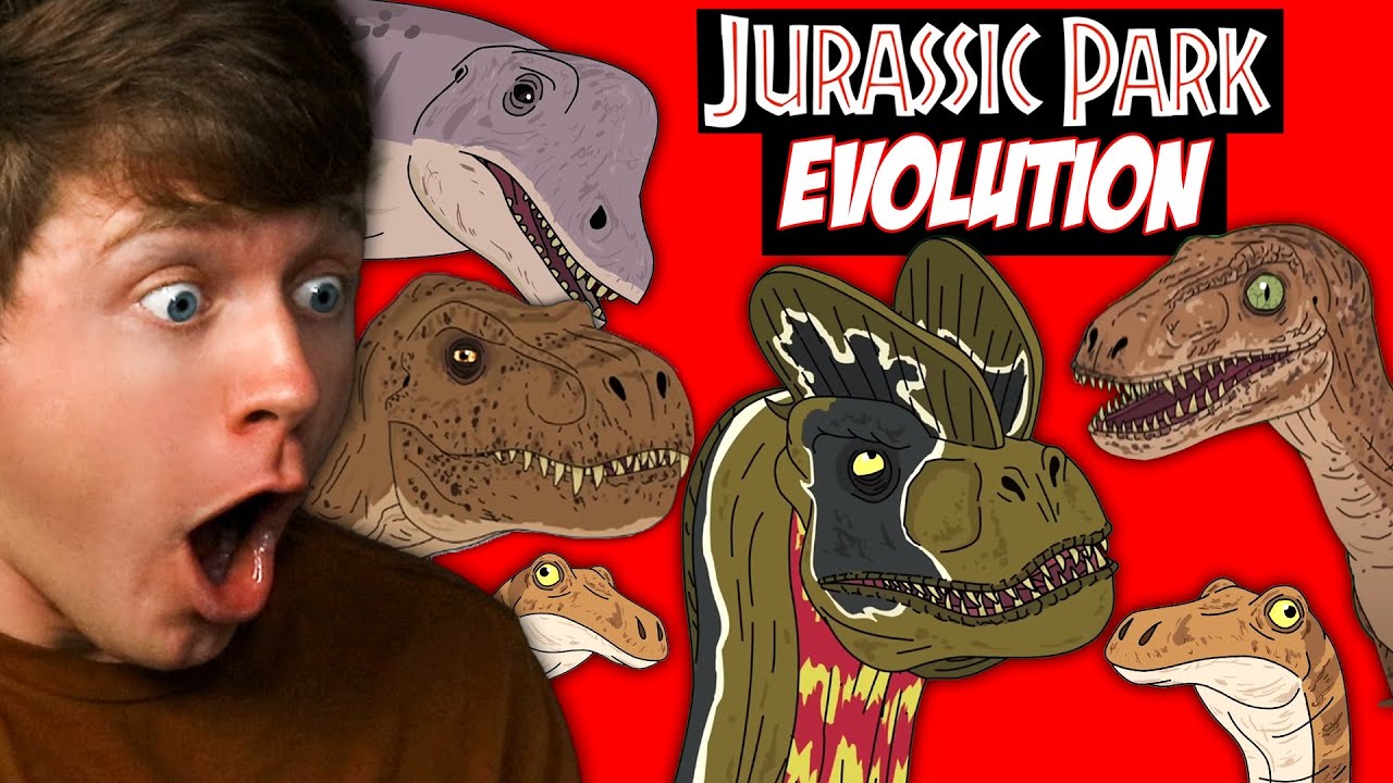Reacting to the EVOLUTION of JURASSIC PARK DINOSAURS!