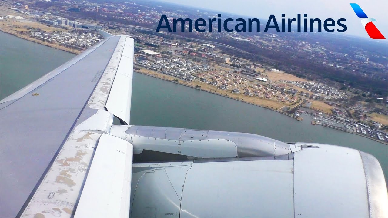 American Airlines Airbus A319 Takeoff From Washington D.C. (DCA)