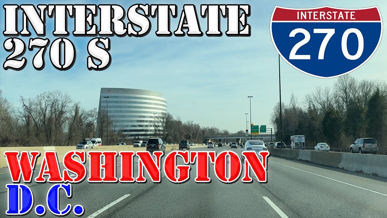 I-270 South - Frederick Maryland To Washington DC - 4K Highway Drive
