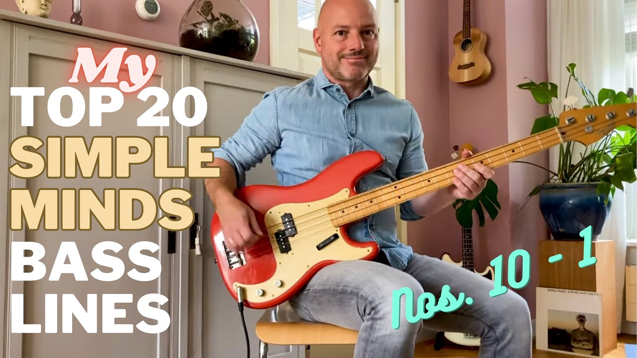 Top 20 Simple Minds Bass Lines: Nos. 10 - 1 / Tribute to Derek Forbes (bass & backing track covers)