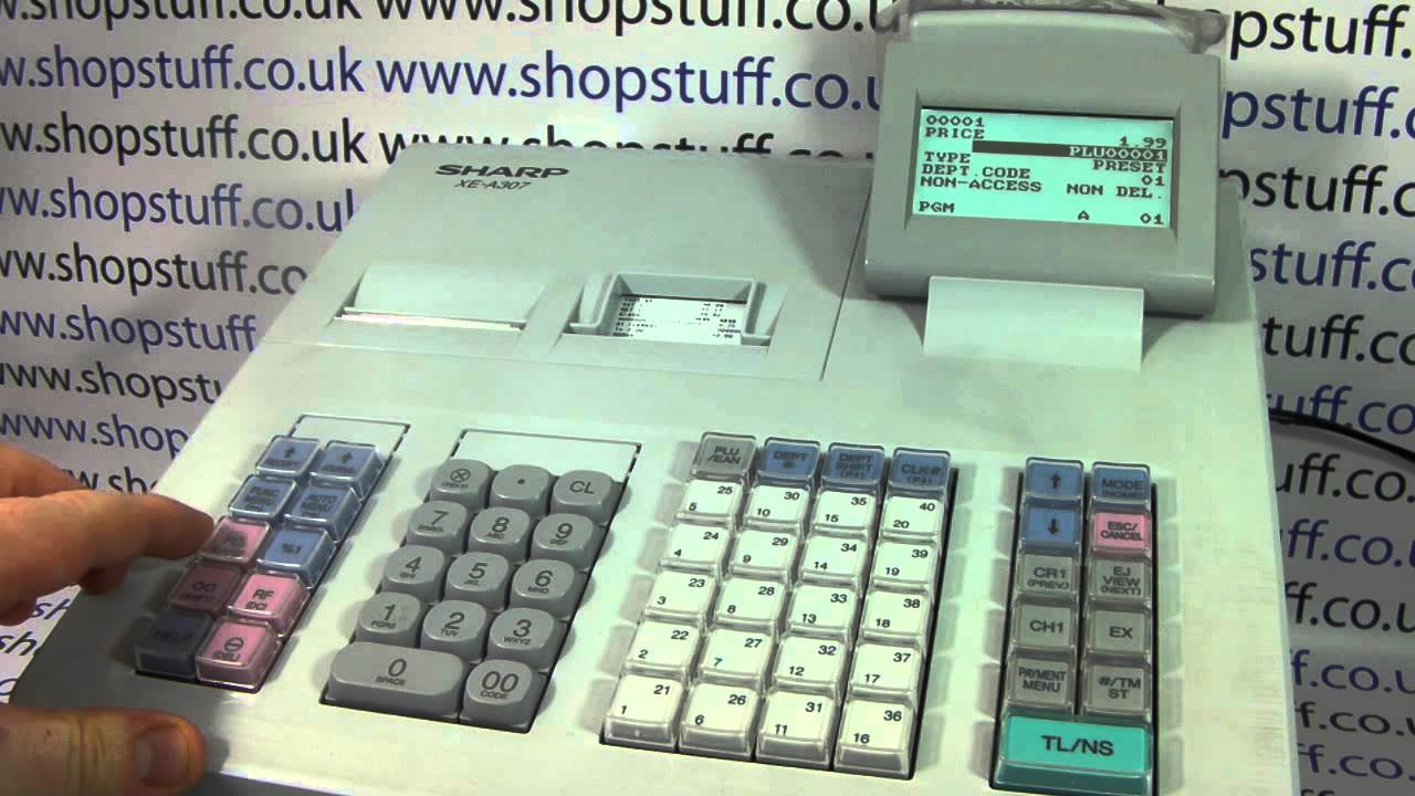 How To Program A PLU On The SHARP XE-A307 / XE-A407 / XE-A507 Cash Register