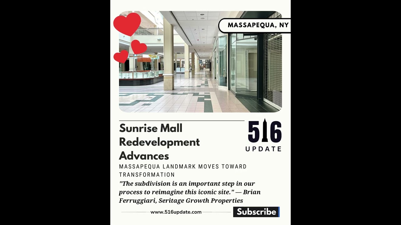 🏗️ Big changes are coming to Massapequa! Sunrise Mall is one step closer to a full transformation,