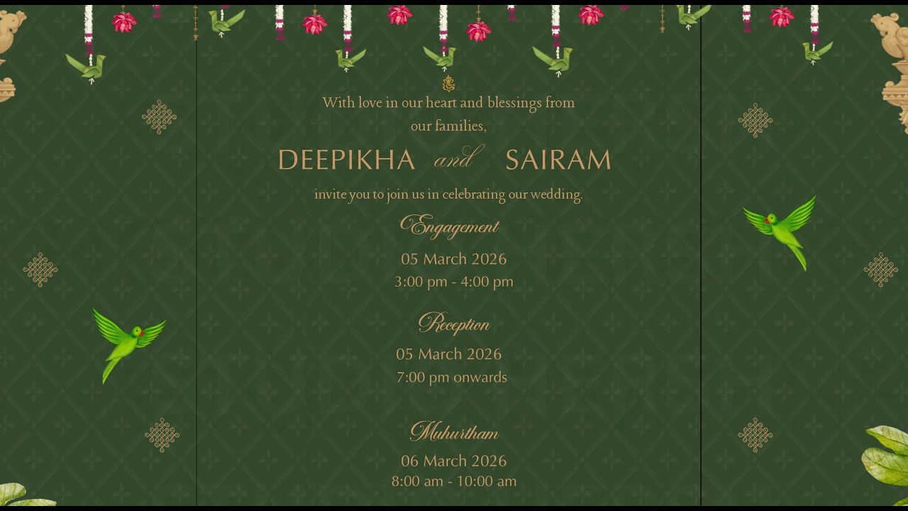 Wedding of DEEPIKHA and SAIRAM