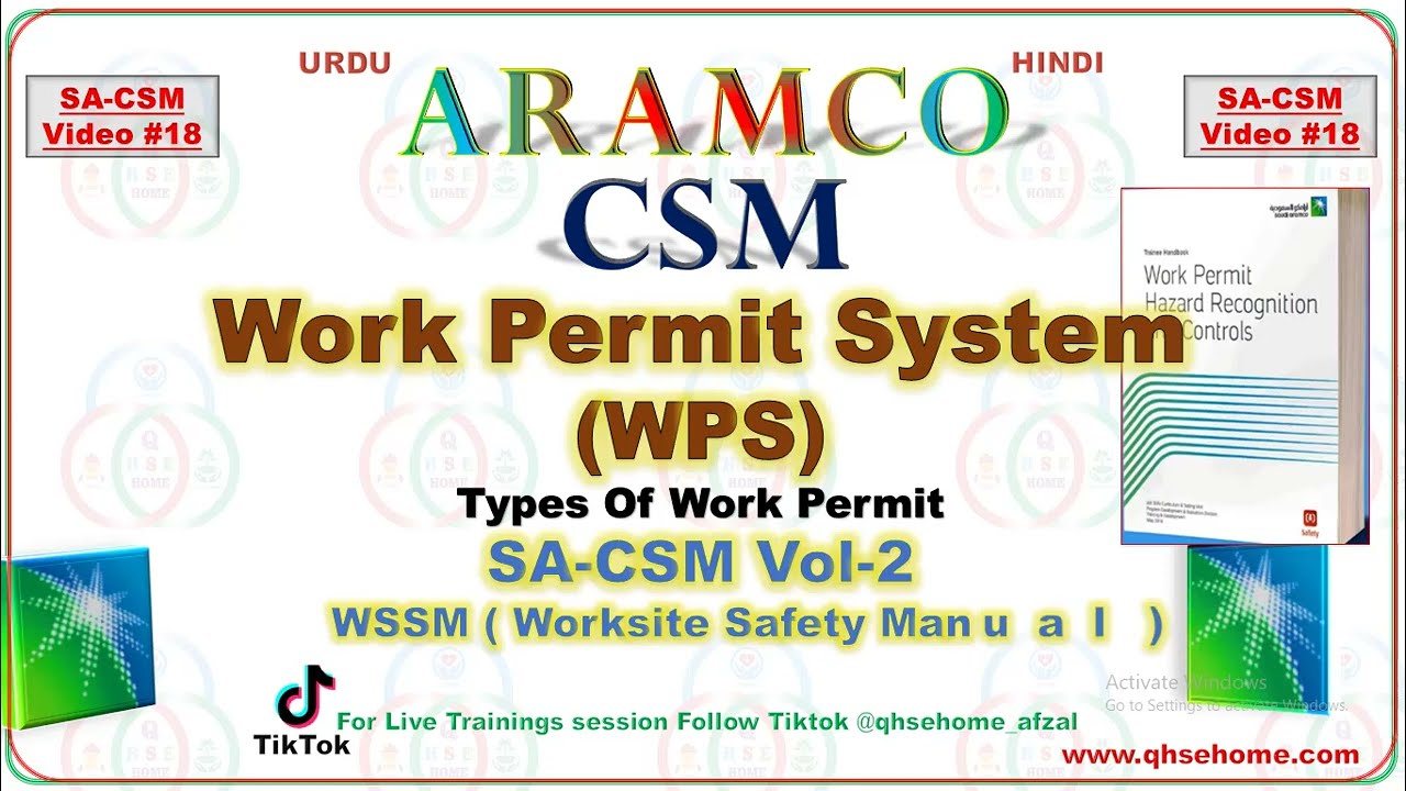 ARAMCO CSM Part-18| ARAMCO Standards for HSE Staff #aramco #csm #qhsehome #safetyvideos #safetyfirst