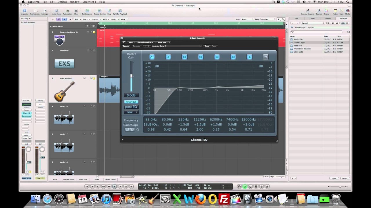 Logic Pro 9 Songwriting Tutorial Recording Acoustic Guitar