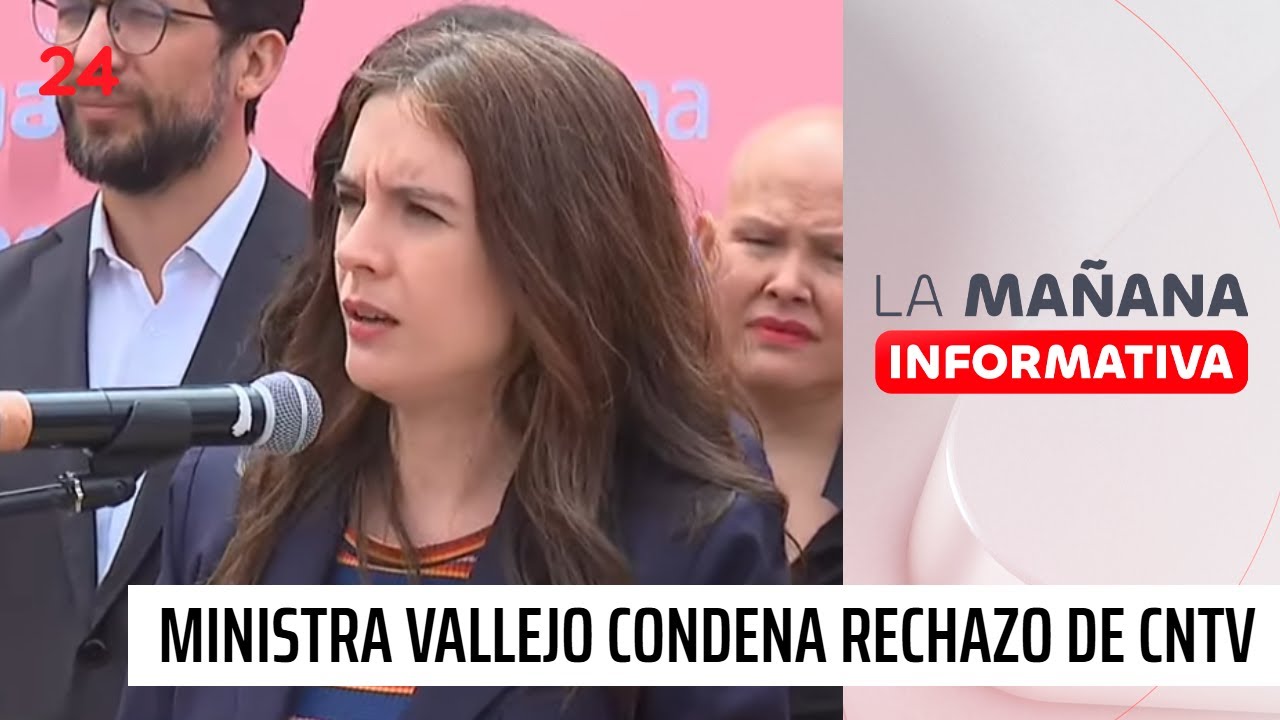 Ministra Vallejo condena rechazo de CNTV a spot de violencia contra la mujer | 24 Horas TVN Chile
