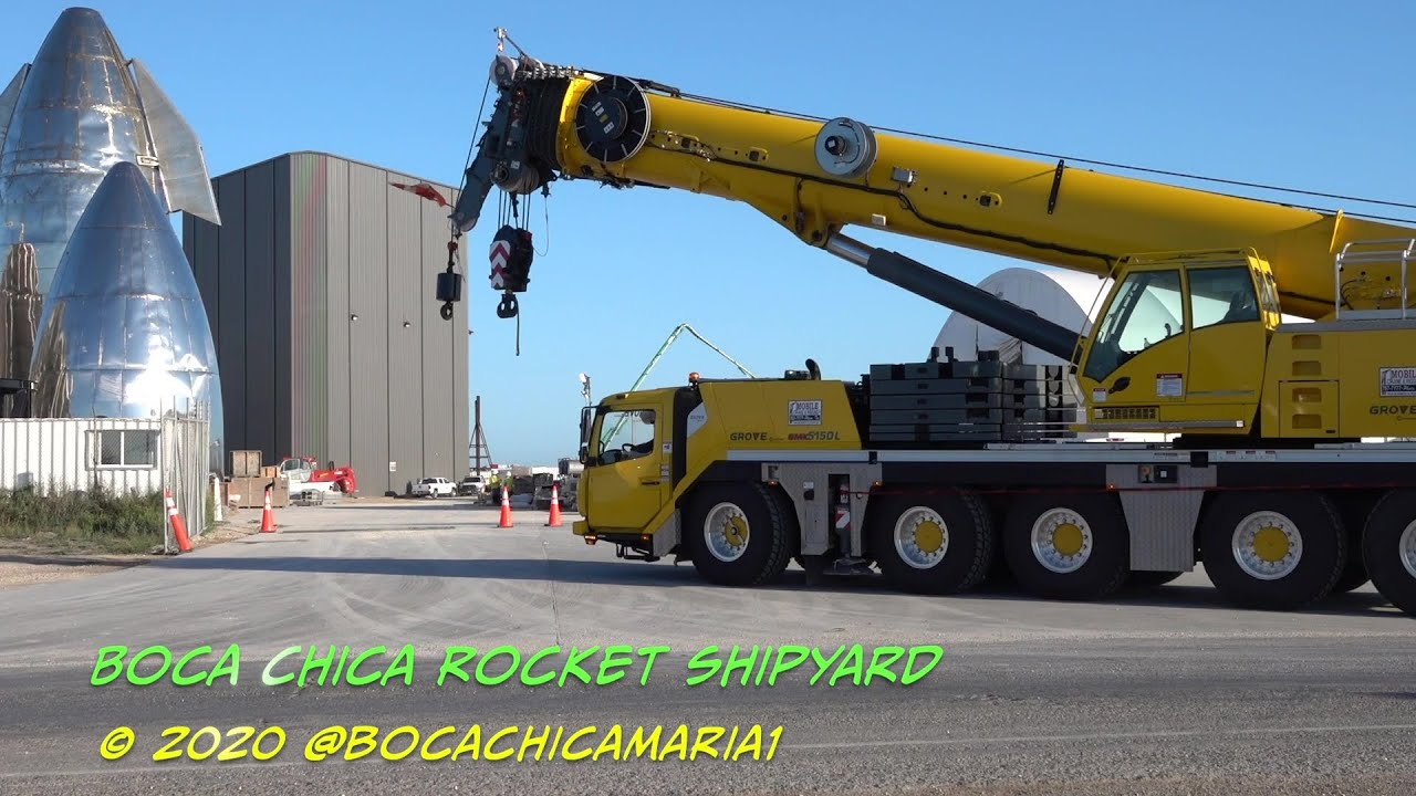 2020.04.30 Boca Chica Rocket Shipyard and SpaceX Village construction.