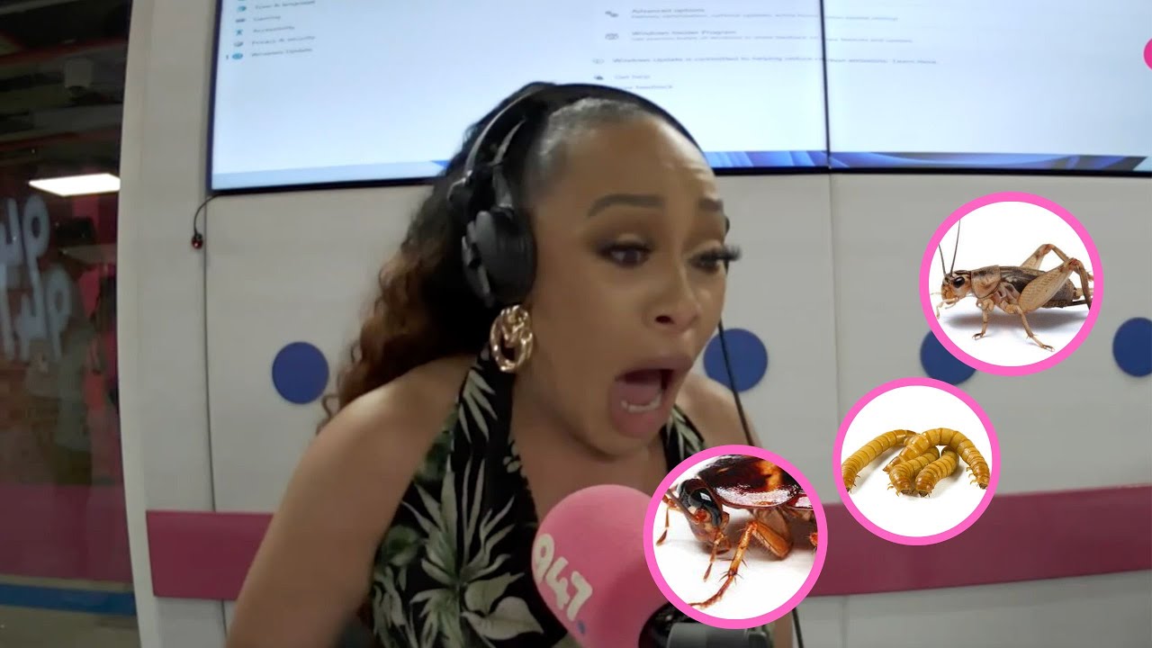 Thando Thabethe eats a live cockroach?