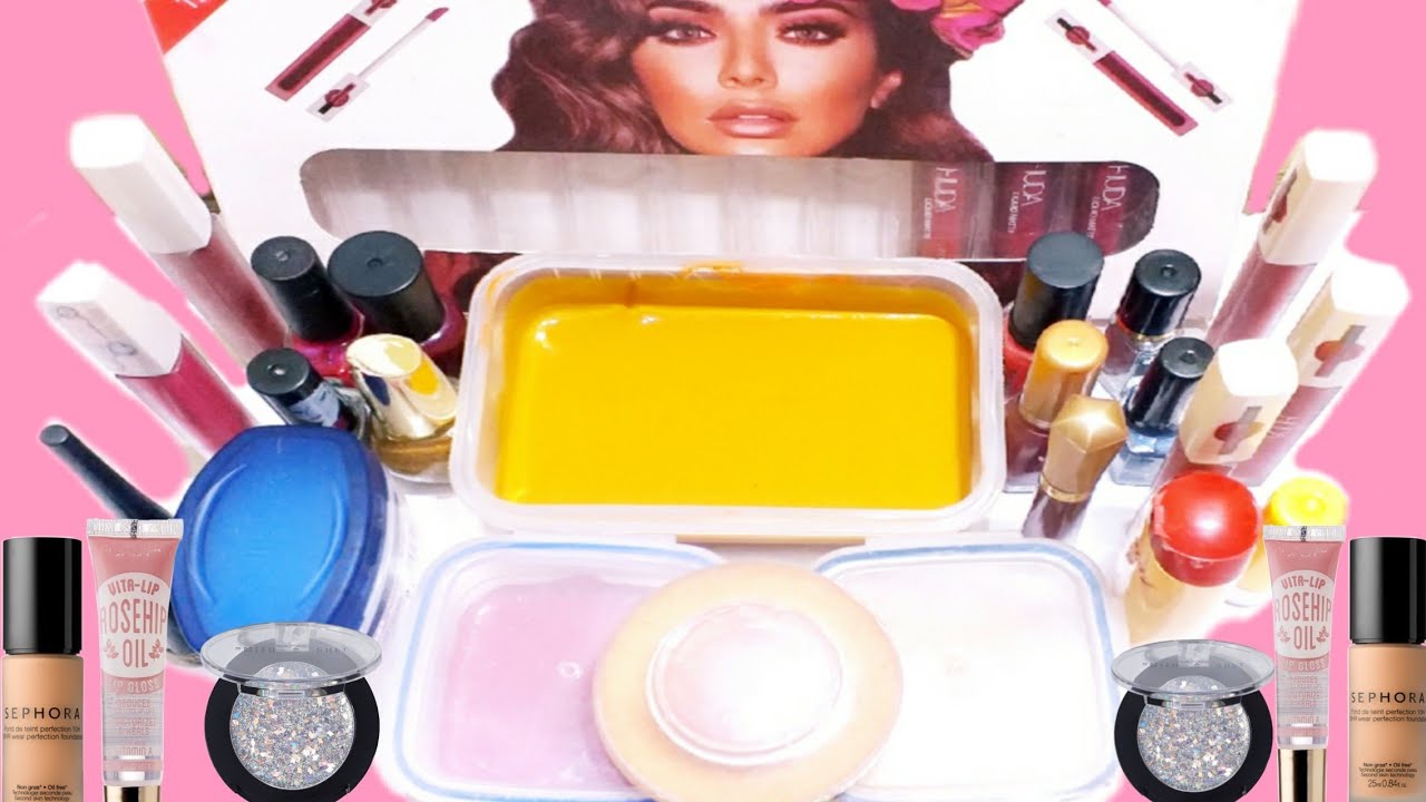 Mixing Makeup in to Slime💄Makeup Slime Smoothie 😱satisfying slime video | ASMR #ironystar