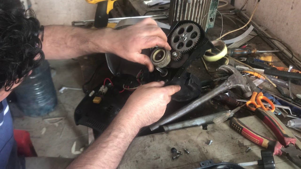 تصليح مثرامه لحم  الماطور شغال لاكن لايدور الدشلي  تابع الفيديو الجزا الاول من التصليح ج١