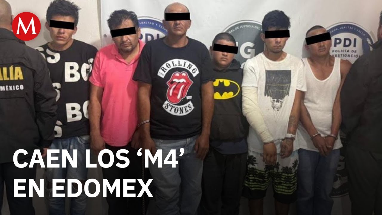 Caen nueve presuntos miembros del grupo criminal “M4” en Edomex