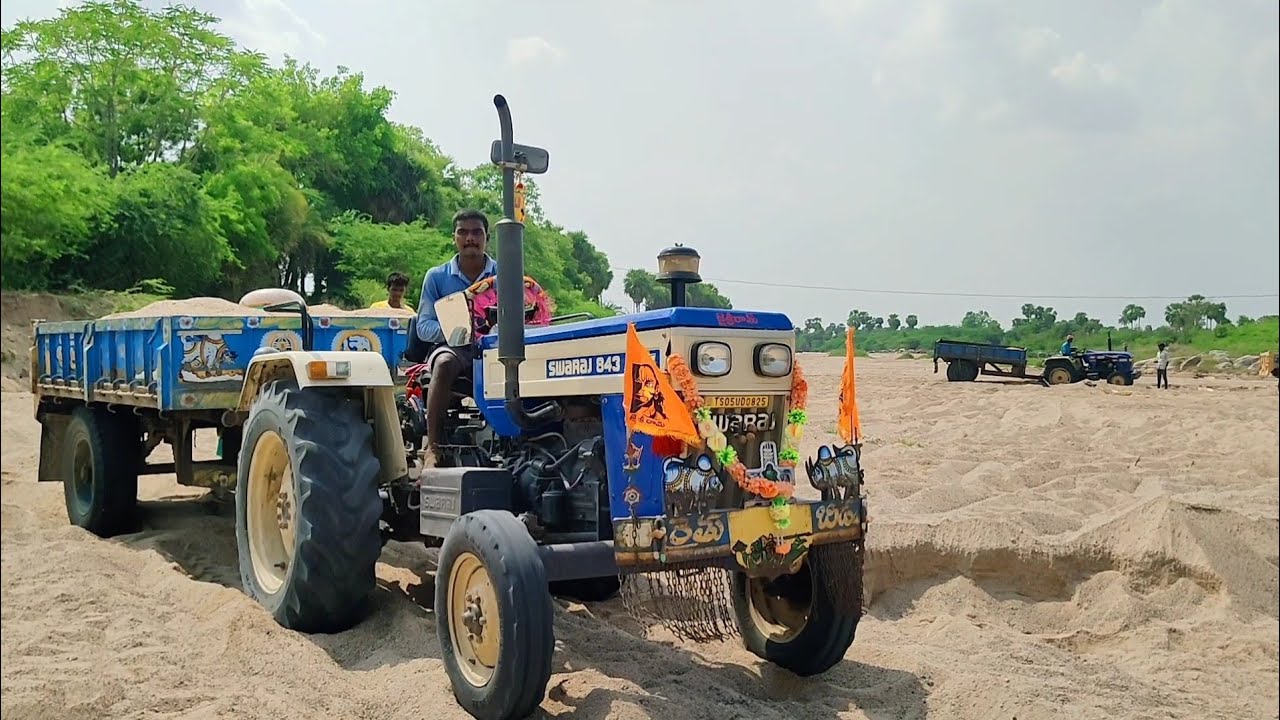 Swaraj 843xm stunts in sand |tractor video's