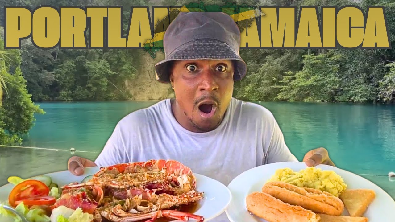 Spending the Day in Portland Jamaica 🇯🇲 | Blue Lagoon, Seafood (Hidden Gem) + Street Food Jerk Pork