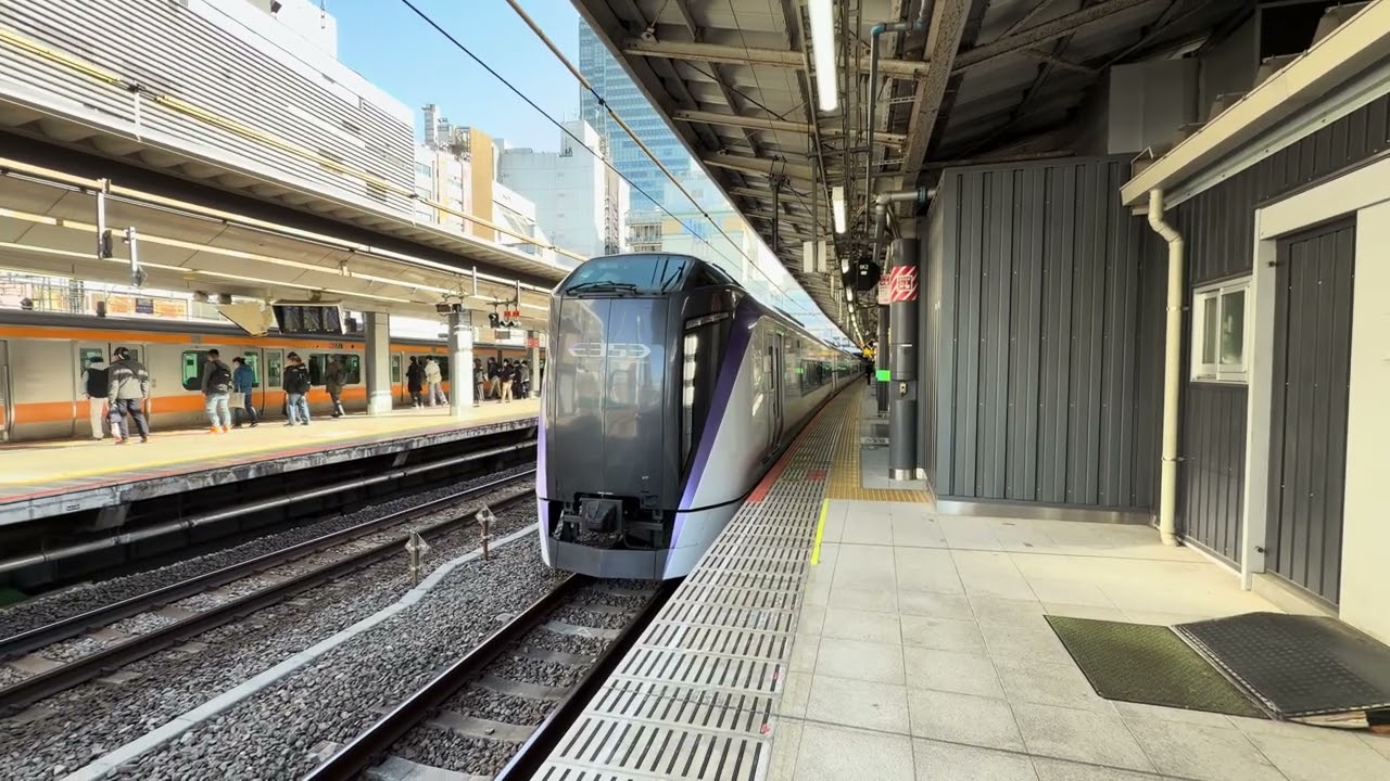 【東京・神奈川・埼玉 遠征動画】特急あずさ　松本行き　e353系　新宿 発車 MHあり