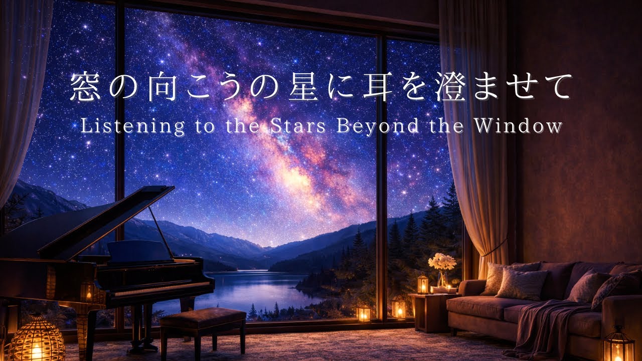 【夜のピアノ BGM】窓の向こうの星に耳を澄ませてListening to the Stars Beyond the Window