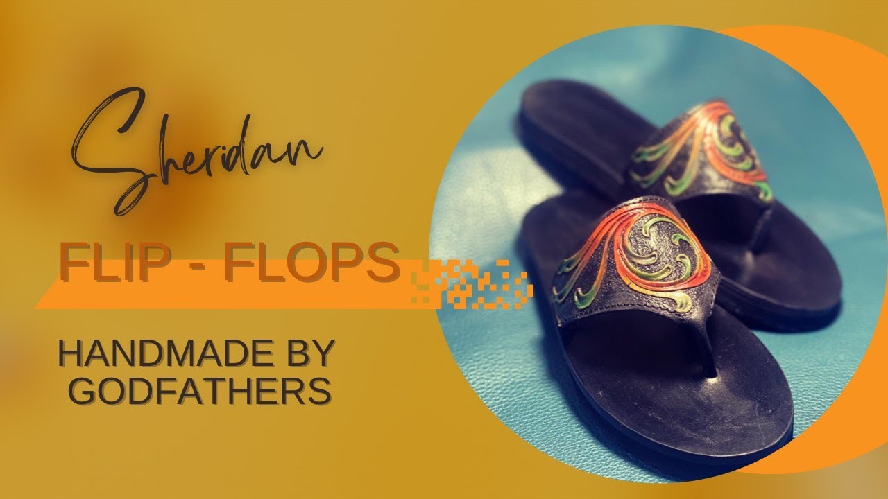 DIY CRAFTS LEATHER: Making leather sheridan carving flip-flops.  Handmade by GodFathers61