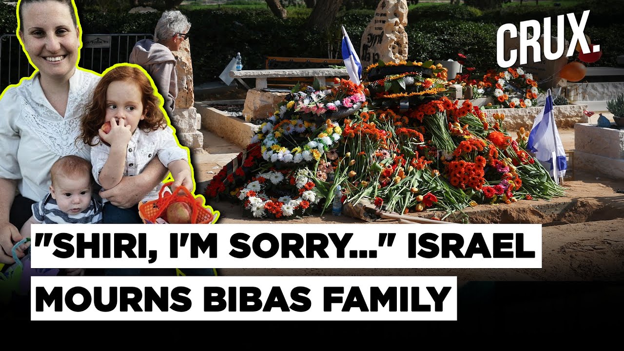 "Couldn't Protect You" Yarden Bibas Apologises At Funeral Of Slain Wife Shiri, Sons Kfir and Ariel
