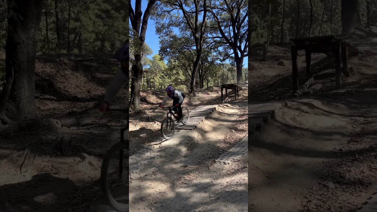 MTB - La Primavera - Pasando por el drop del &Aacute;rbol